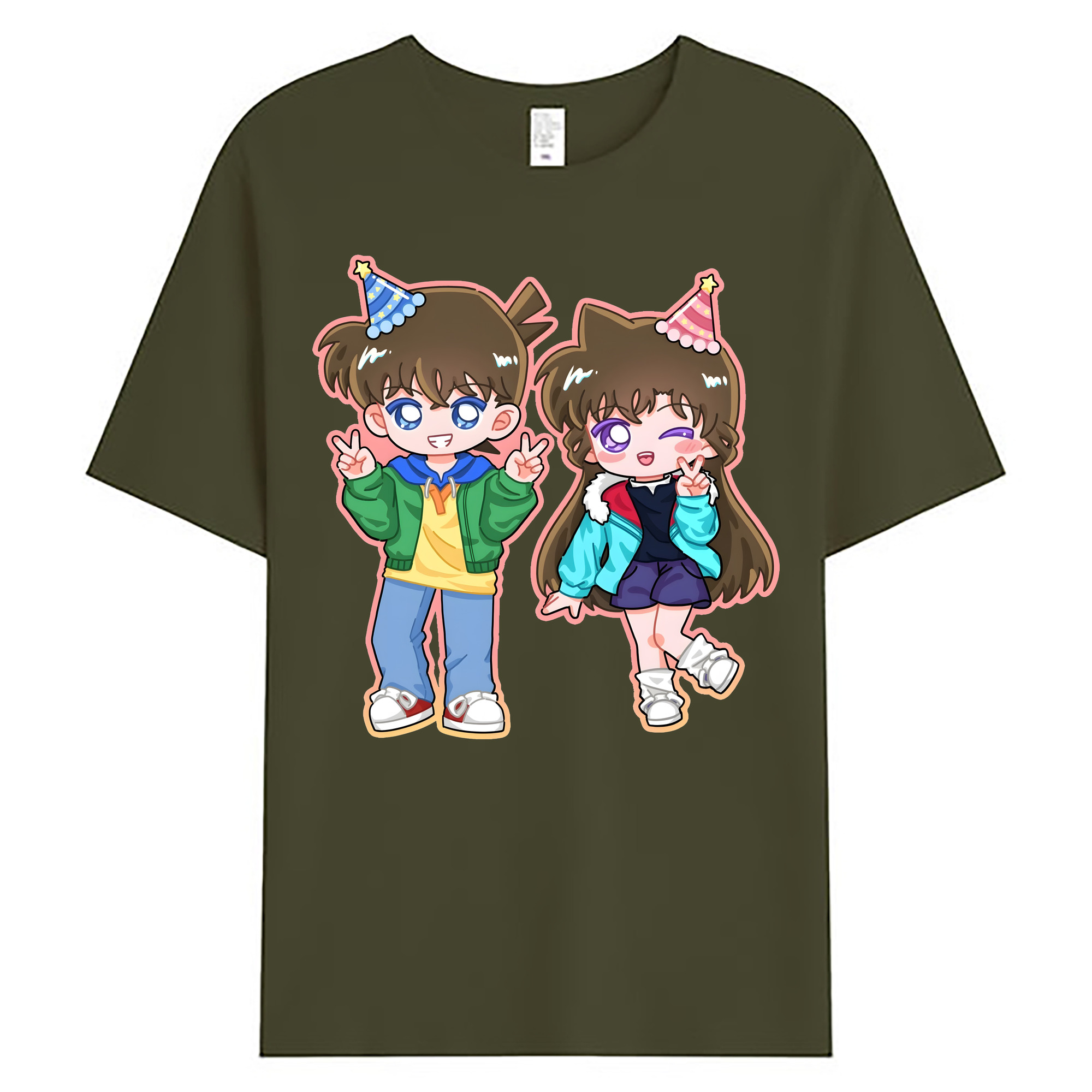（画像用） 名探偵コナン 毛利 蘭 もうり らん、モーリ ラン Detective Conan Rachel Moore 綿100％ メンズ半袖Tシャツ｜肌触りやわらか＆通気性